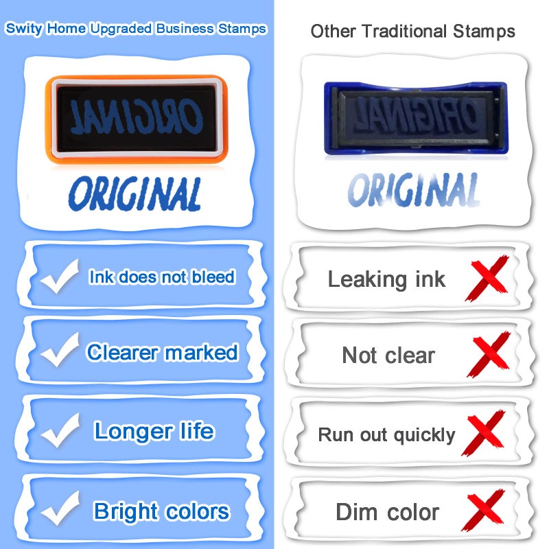 Swity Home Self-Inking Teacher Stamp Set Mess-Free Motivation Teacher Grading Stamp Set Teachers Review Homework Feedback Stamps for Classroom Grading Encouragement Motivation Recognition 8 Pcs - Image 5